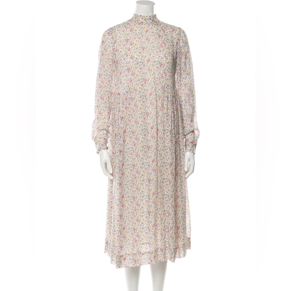 Ganni Floral Print Midi Dress - Size 38